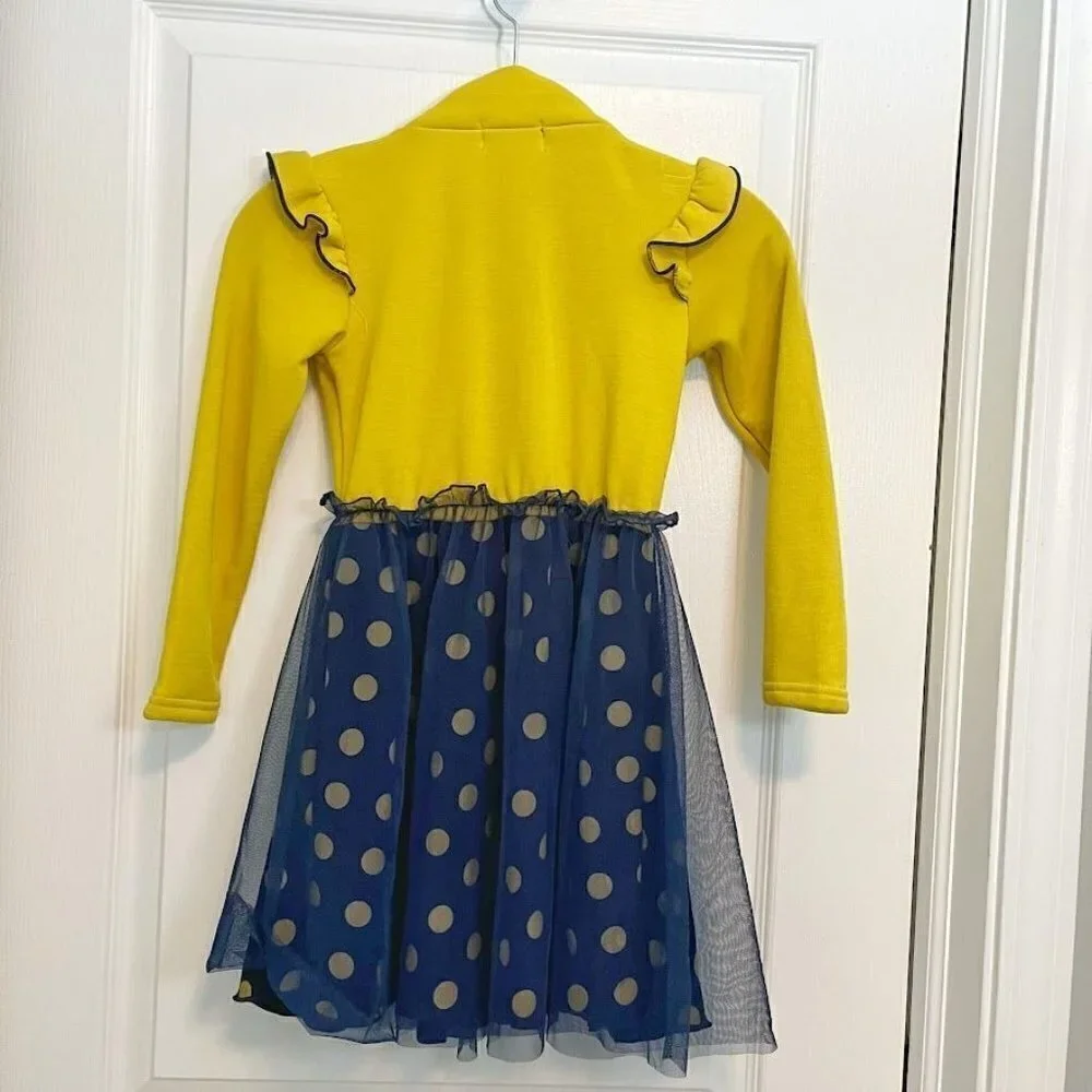 Paul Frank Fresh Girly Long Sleeve Polka Dot Tulle Cute Dress
